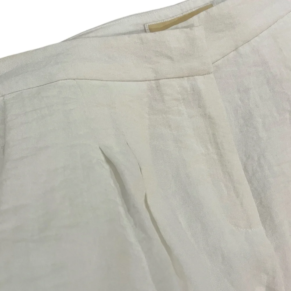 MICHAEL Michael Kors White Shorts Fully Lined Pleated Front Dressy Sz 6